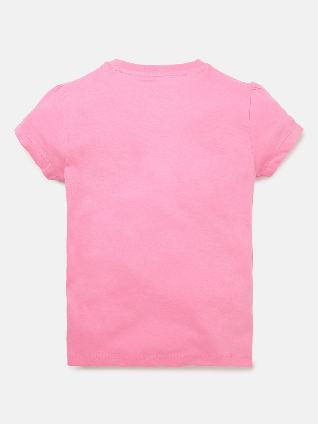 Girls Printed Embroidered Cotton T-Shirt