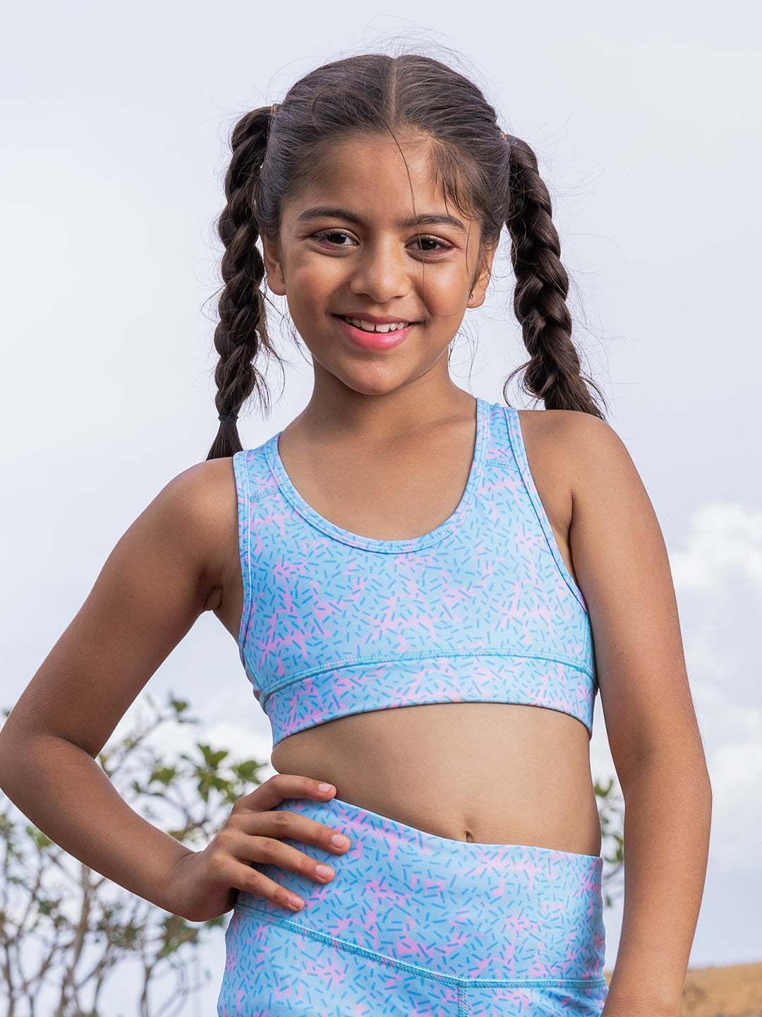 GIRLS SPORTS BRA - DONUT SPRINKLE (PADDED & NON-PADDED OPTIONS)