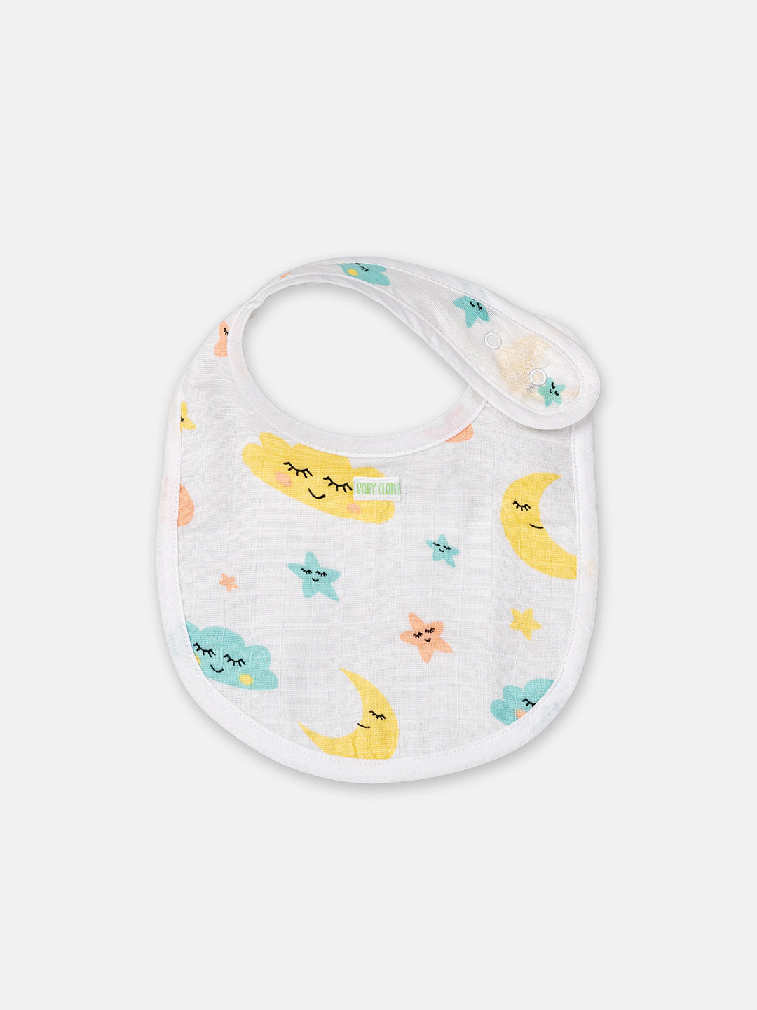 Babyclan Muslin Bibs – Pack of 2 | Soft, Absorbent & Gentle for Feeding Time