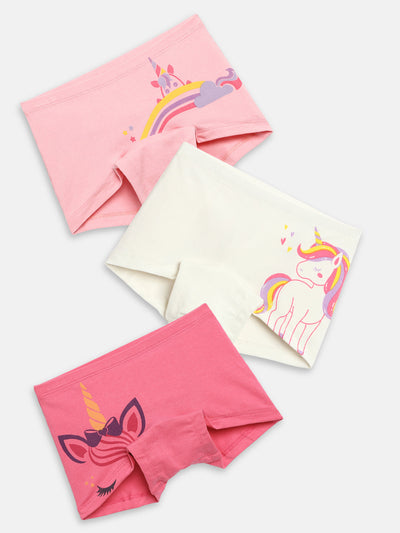 Girls Boxers - Pack of 3 | Unicorn