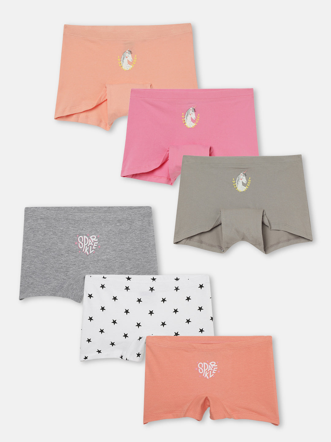 Girls Boxers - Pack of 6
