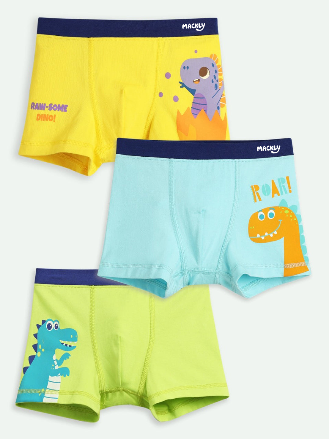 BOYS BOXER, YELLOW/BLUE/GREEN