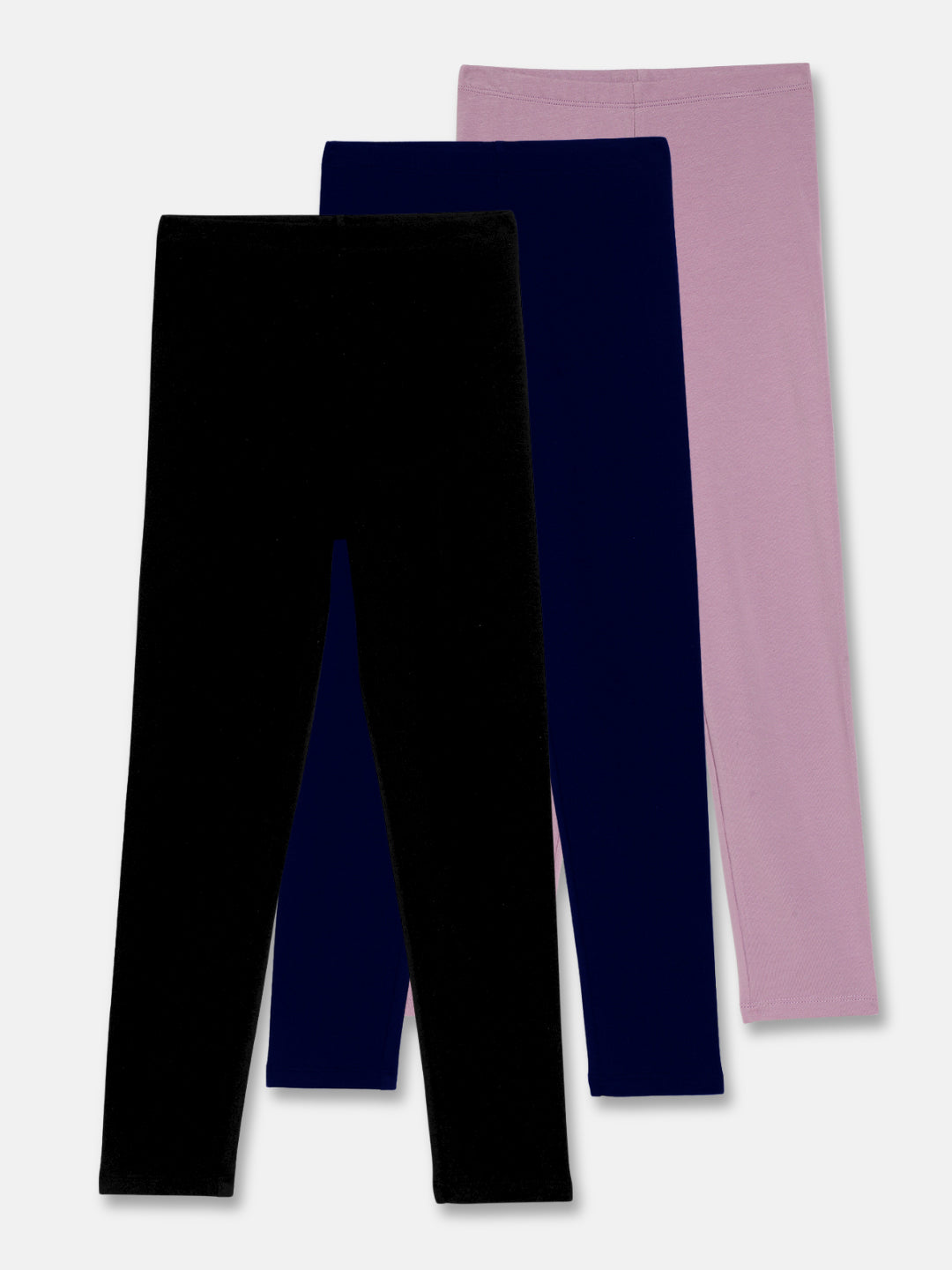 Girls Cotton Leggings - Pack of 3