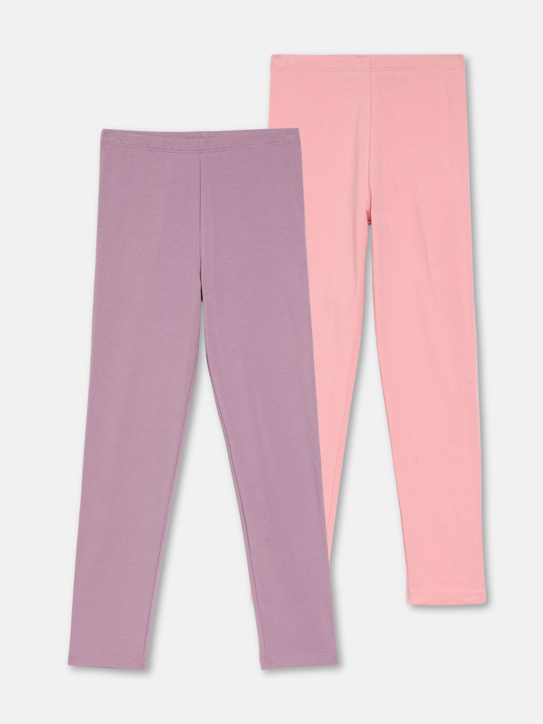 Girls Cotton Leggings - Pack of 2