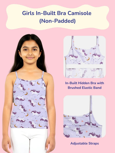 Girls Camisole with In-Built Bra