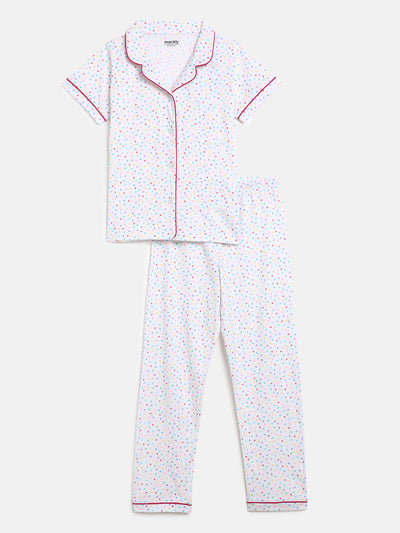 Girls Top & Pyjama Set - Tiny Hearts