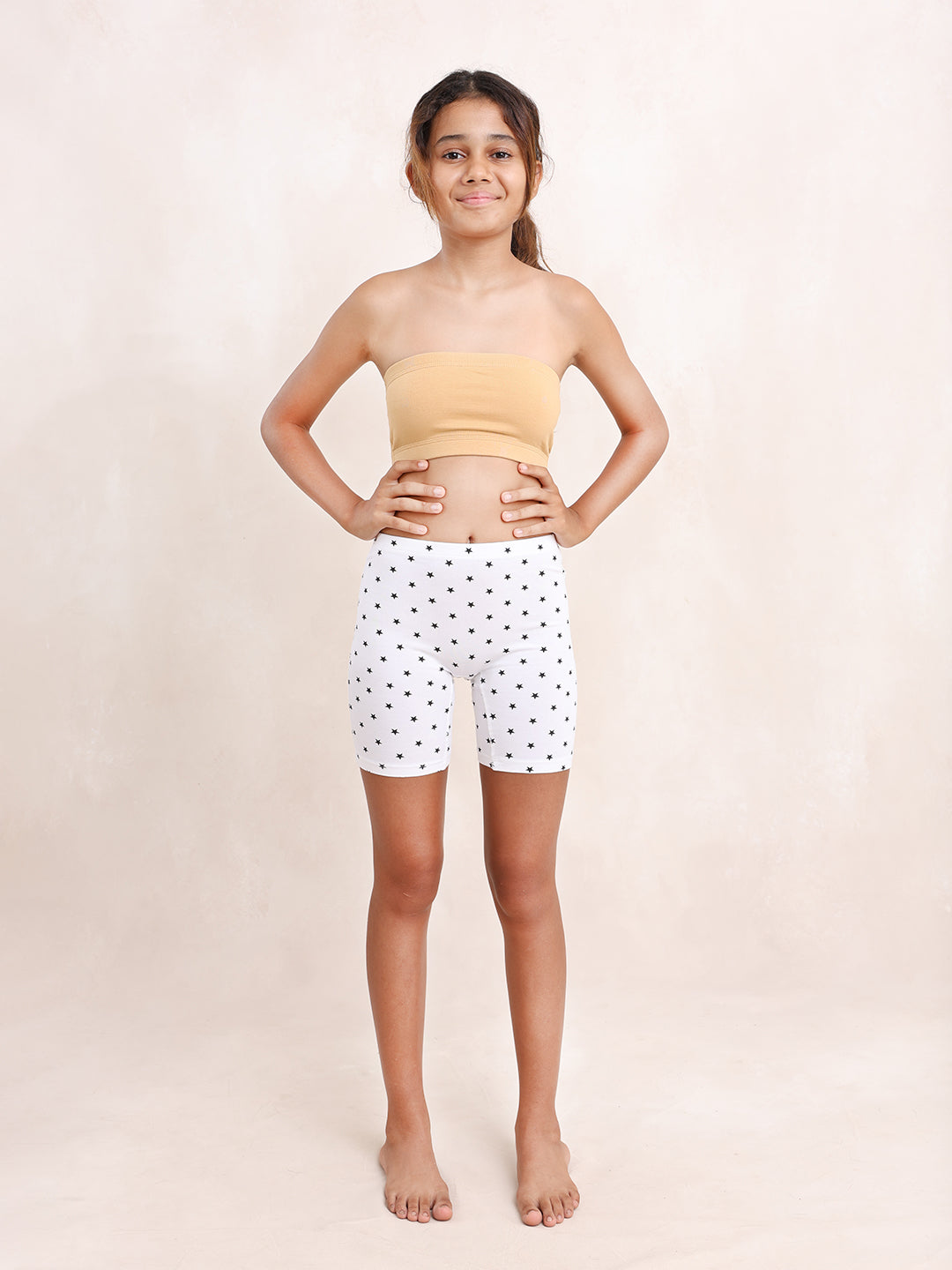 GIRLS TUBE BRA, BEIGE