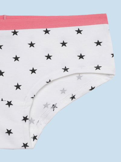 Mackly Girls Printed Cotton Hipster, Pack of 3