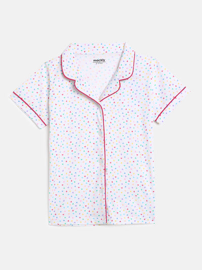 Girls Top & Pyjama Set - Tiny Hearts
