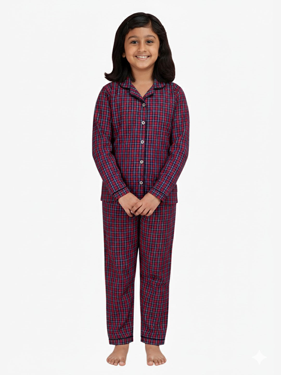 CLASSIC RED CHECKED - KIDS PJ SET