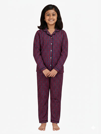 CLASSIC RED CHECKED - KIDS PJ SET