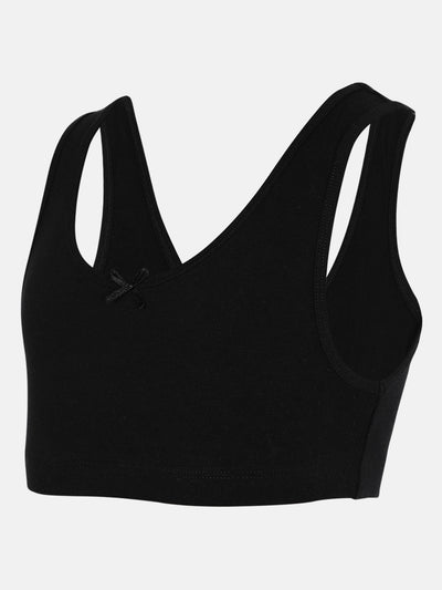 Girls Trainer Bra, Black/White