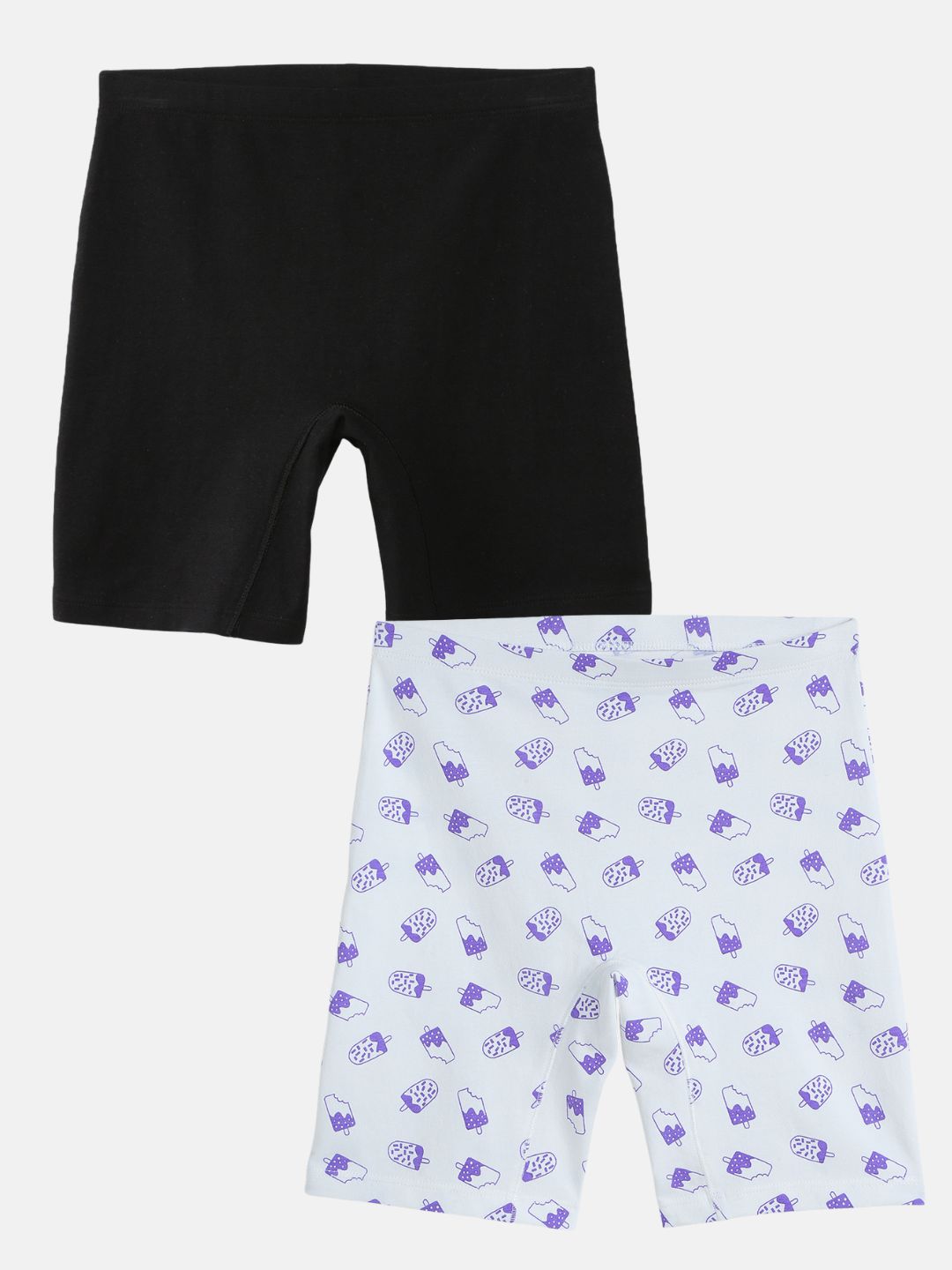 Girls Innershorts, Black/Popsicle