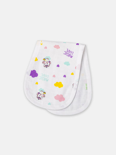Babyclan Muslin Burp Cloth – Pack of 2 | Soft, Absorbent & Gentle for Newborns