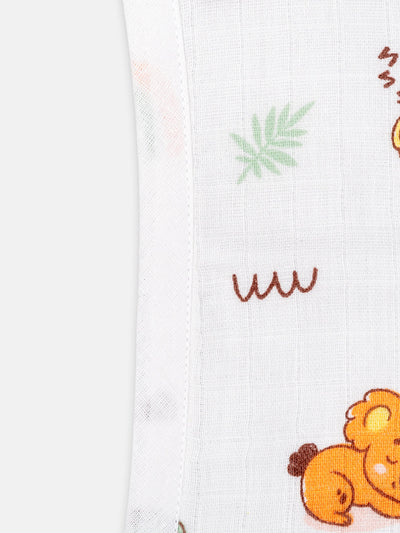 Babyclan Muslin Burp Cloth – Pack of 2 | Soft, Absorbent & Gentle for Newborns