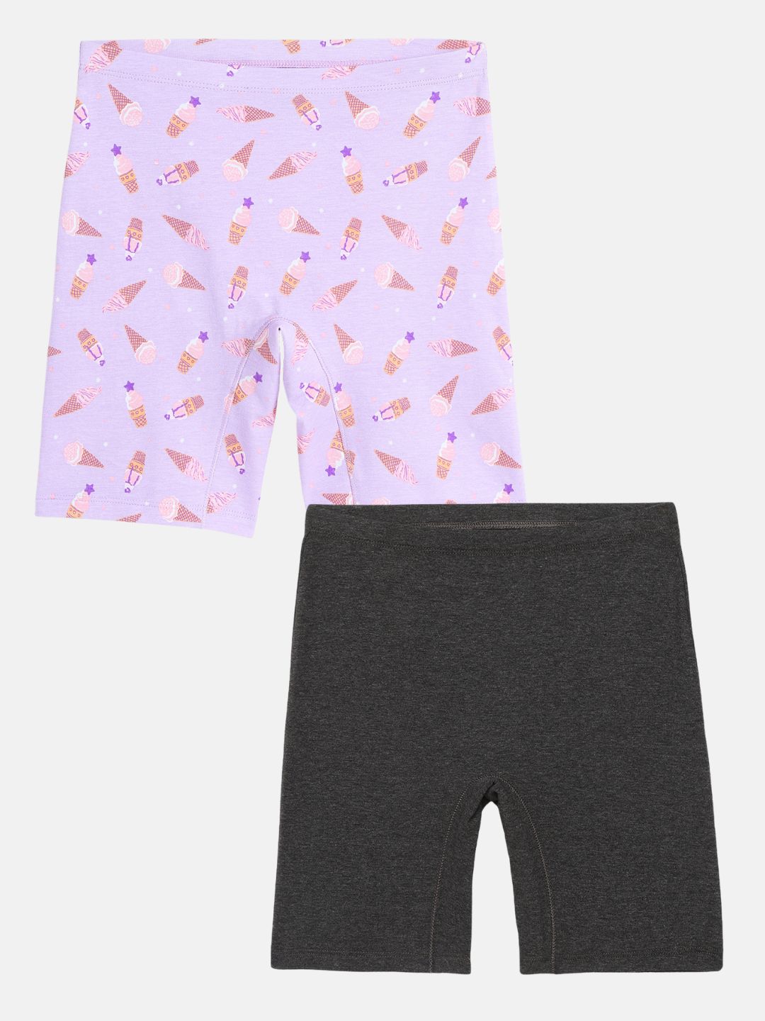 Girls Innershorts, Charcoal/Ice Cream Delight