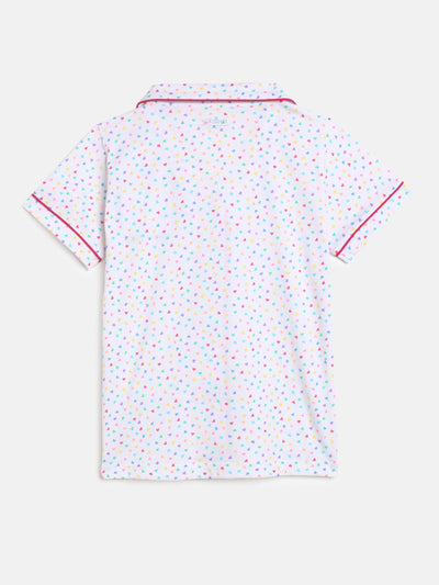 Girls Top & Pyjama Set - Tiny Hearts