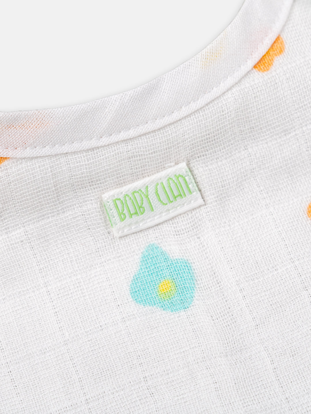 Babyclan Muslin Bibs – Pack of 2 | Soft, Absorbent & Gentle for Feeding Time
