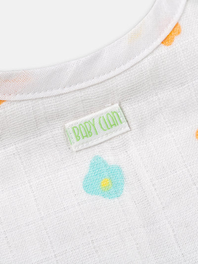 Babyclan Muslin Bibs – Pack of 2 | Soft, Absorbent & Gentle for Feeding Time