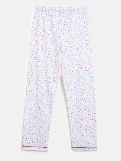 Girls Top & Pyjama Set - Tiny Hearts