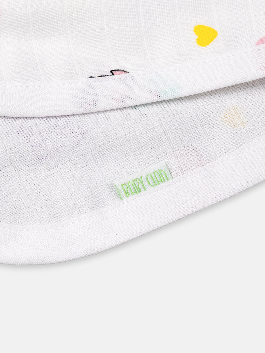 Babyclan Muslin Burp Cloth – Pack of 2 | Soft, Absorbent & Gentle for Newborns