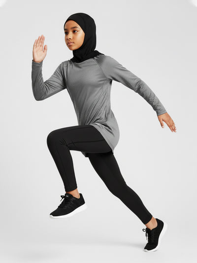 GIRLS AIRDRIFT SPORTS HIJAB - BLACK