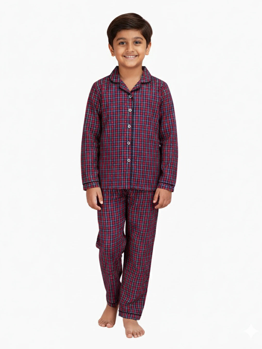 CLASSIC RED CHECKED - KIDS PJ SET