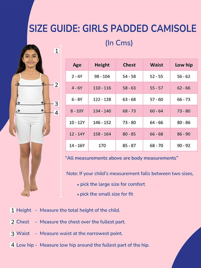 Girls Padded Camisole - Pack of 2