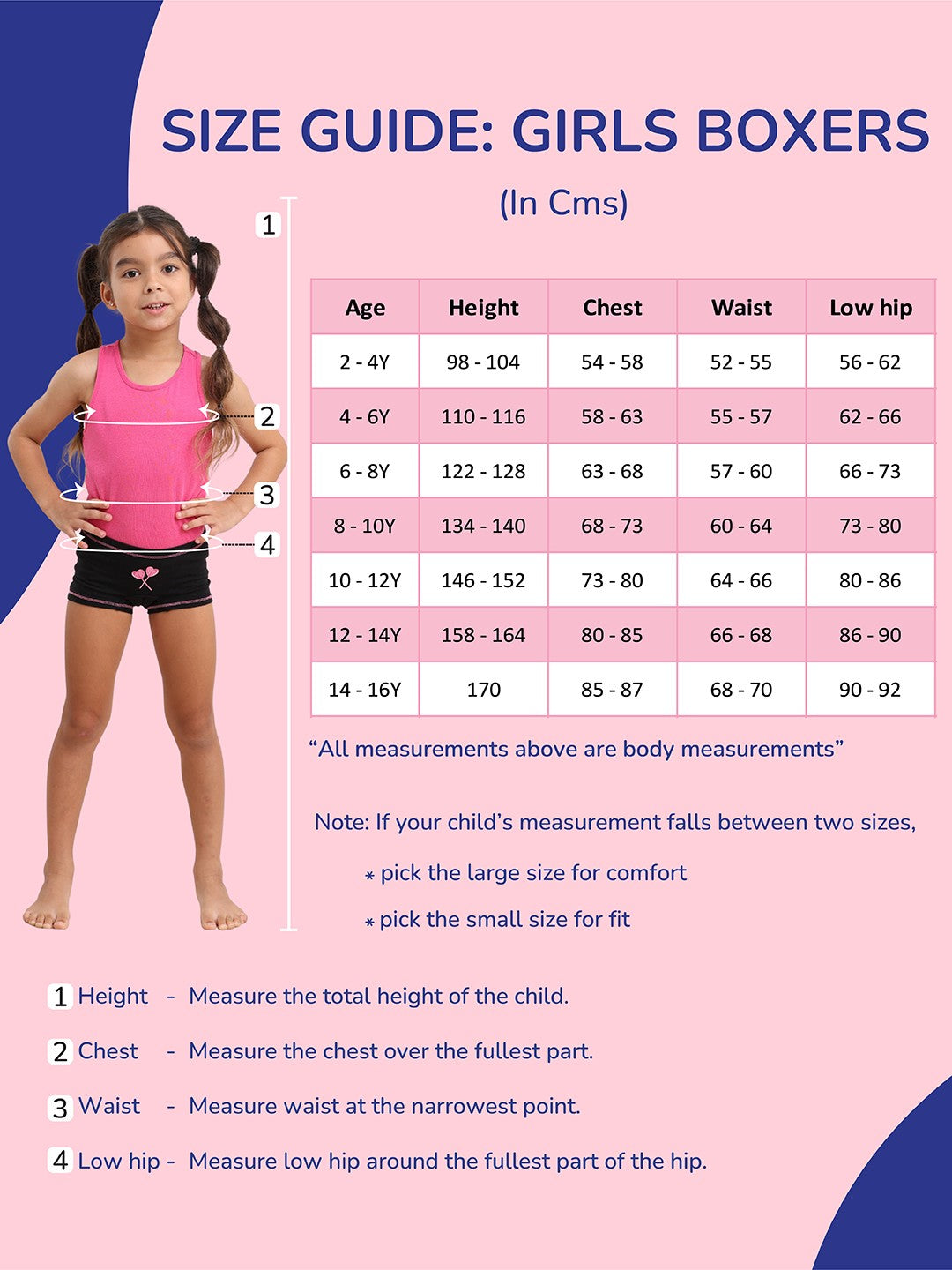 Girls Boxers - Pack of 6