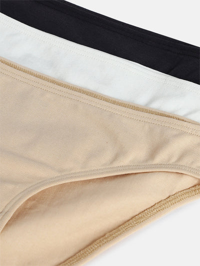 Mackly Girls Cotton Brief - Pack of 3