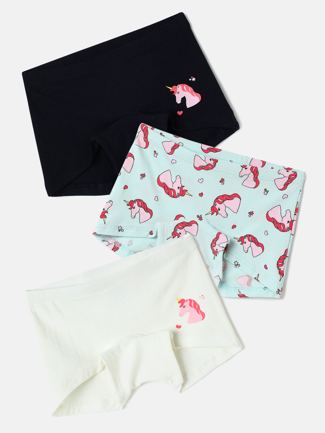 Mackly Girls Boxer - Pack of 3 | Unicorn Print