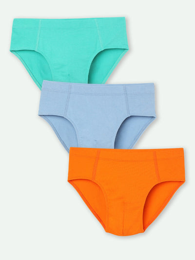 BOYS BRIEF, ORANGE/BLUE/GREEN