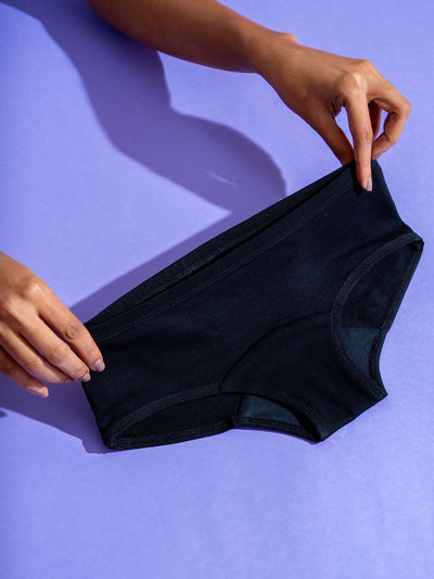 Leak Proof Comfort by Mackly – Solid Black Panty for Every Day