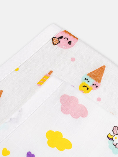 Babyclan Muslin Burp Cloth – Pack of 2 | Soft, Absorbent & Gentle for Newborns