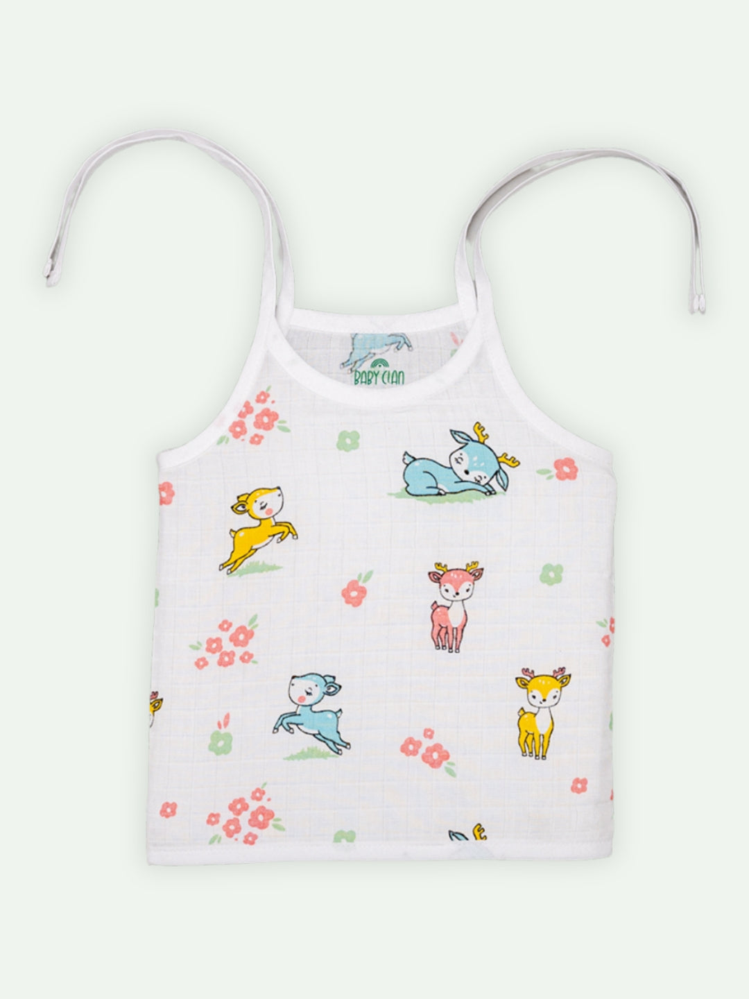 Babyclan Muslin Knotted Jabla Top & Nappy Set - Deer