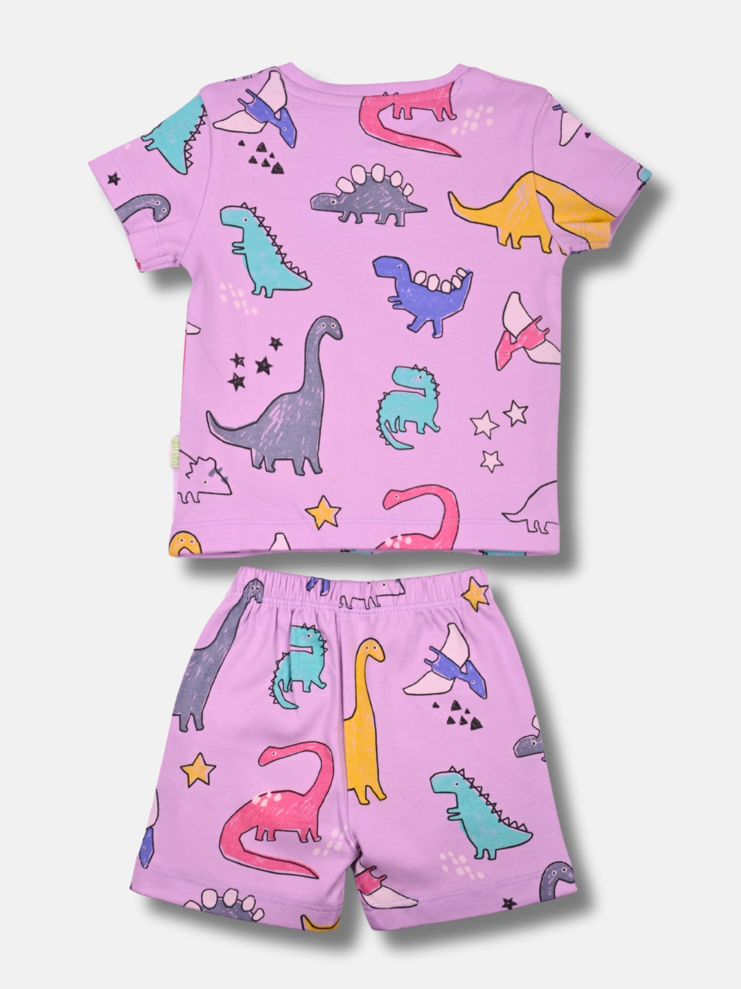 Newborn Baby Girls Cotton Top & Shorts Set - Front Open Printed - GIRLYOSAUR