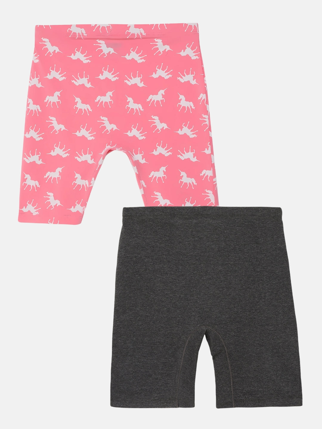 GIRLS INNERSHORTS, PINK AOP/CHARCOAL