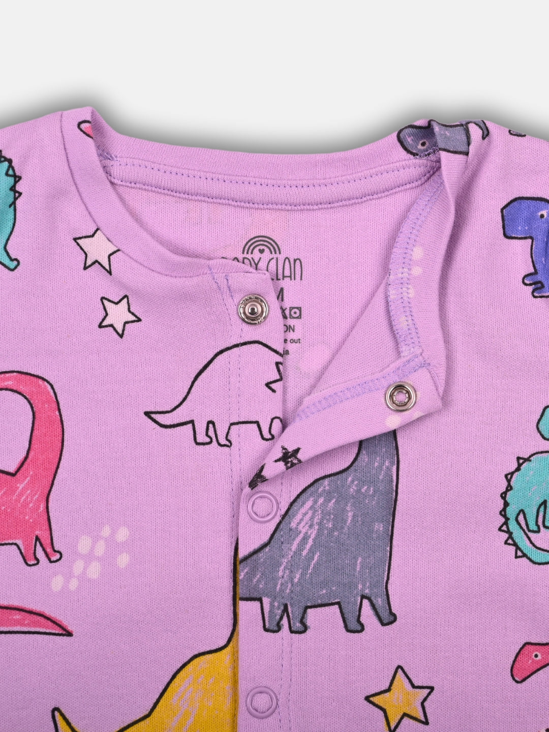 Newborn Baby Girls Cotton Top & Shorts Set - Front Open Printed - GIRLYOSAUR