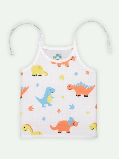 Babyclan Muslin Knotted Jabla Top & Nappy Set - Dino