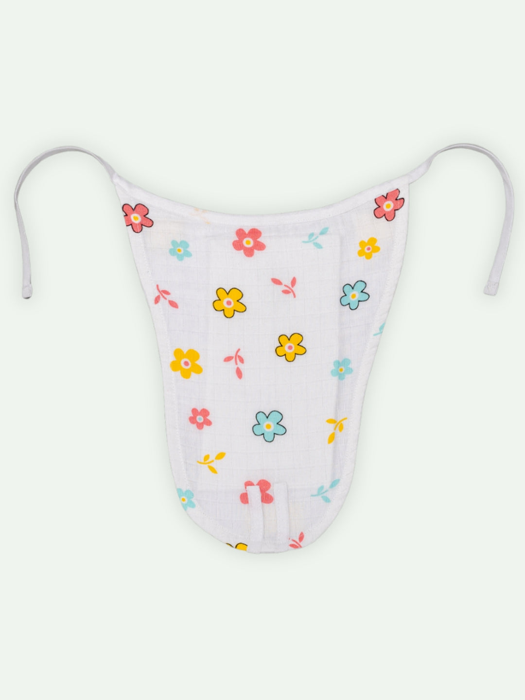 Babyclan Muslin Knotted Jabla Top & Nappy Set - Flower