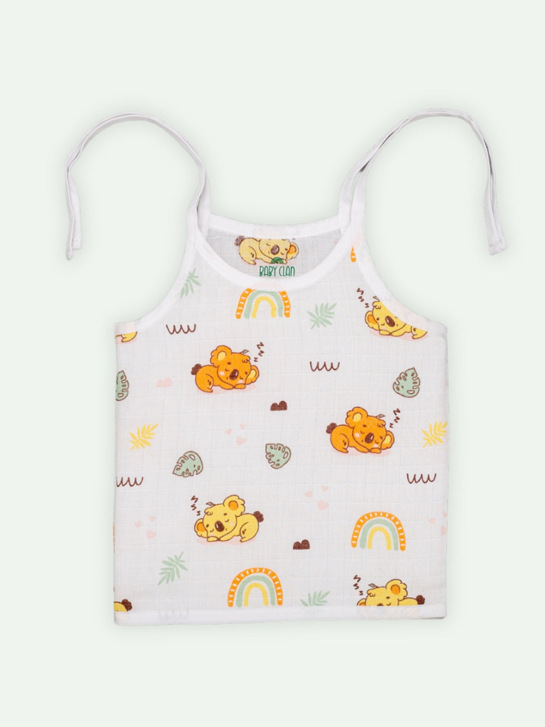 Babyclan Muslin Knotted Jabla Top & Nappy Set - Koala