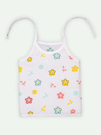 Babyclan Muslin Knotted Jabla Top & Nappy Set - Flower