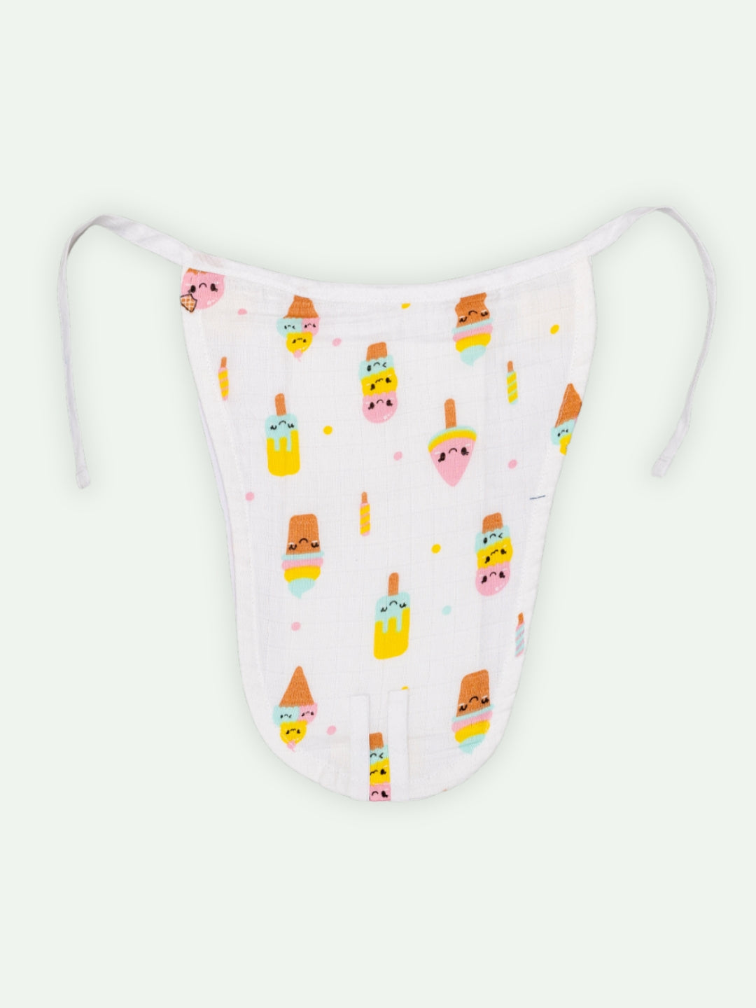 Babyclan Muslin Knotted Jabla Top & Nappy Set - Ice Cream