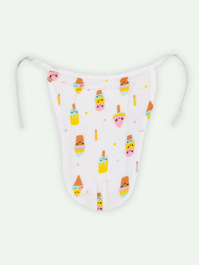 Babyclan Muslin Knotted Jabla Top & Nappy Set - Ice Cream