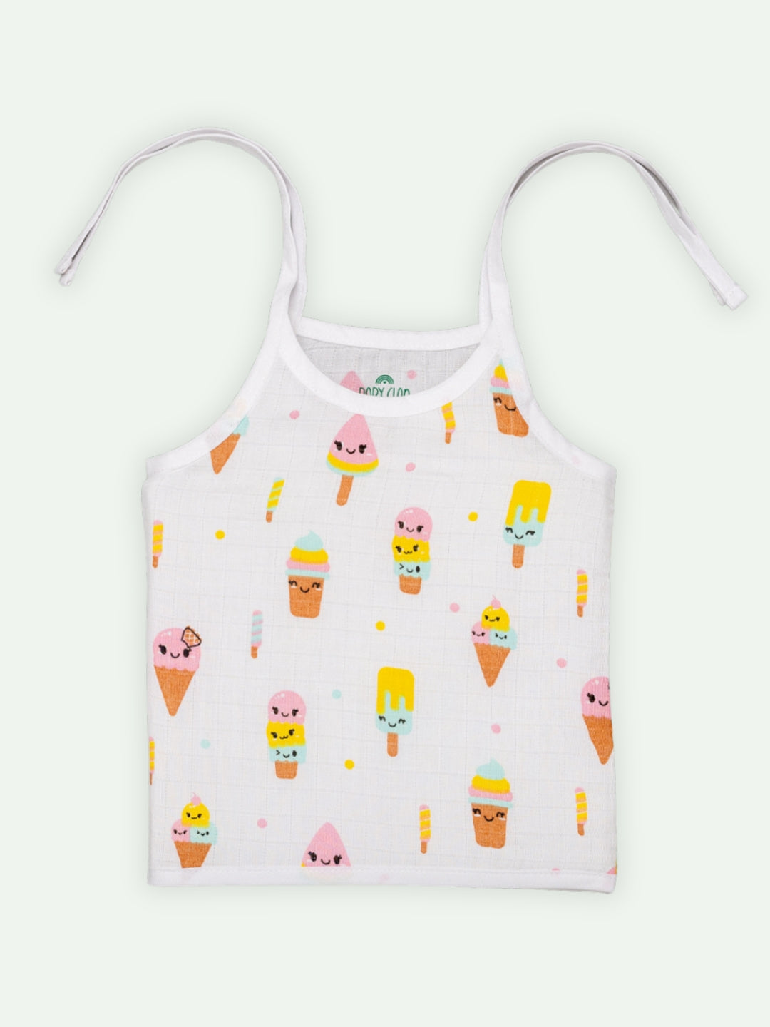 Babyclan Muslin Knotted Jabla Top & Nappy Set - Ice Cream