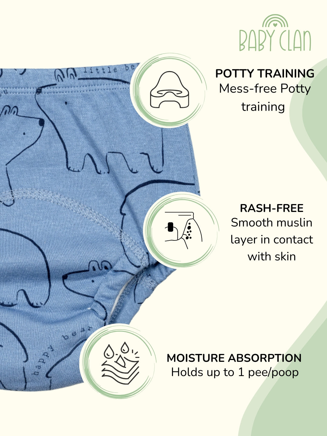 Babyclan Potty Training Pants - Icy Bear