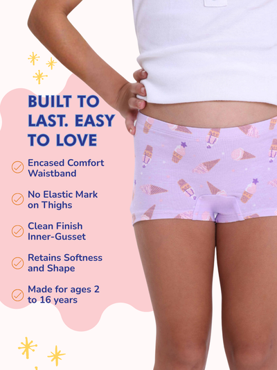 Mackly Girls Boxers - Pack of 3 | FUN!