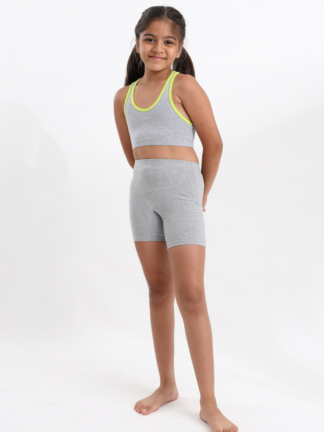 Girls Racer Back Trainer Bra with Innershorts combo set