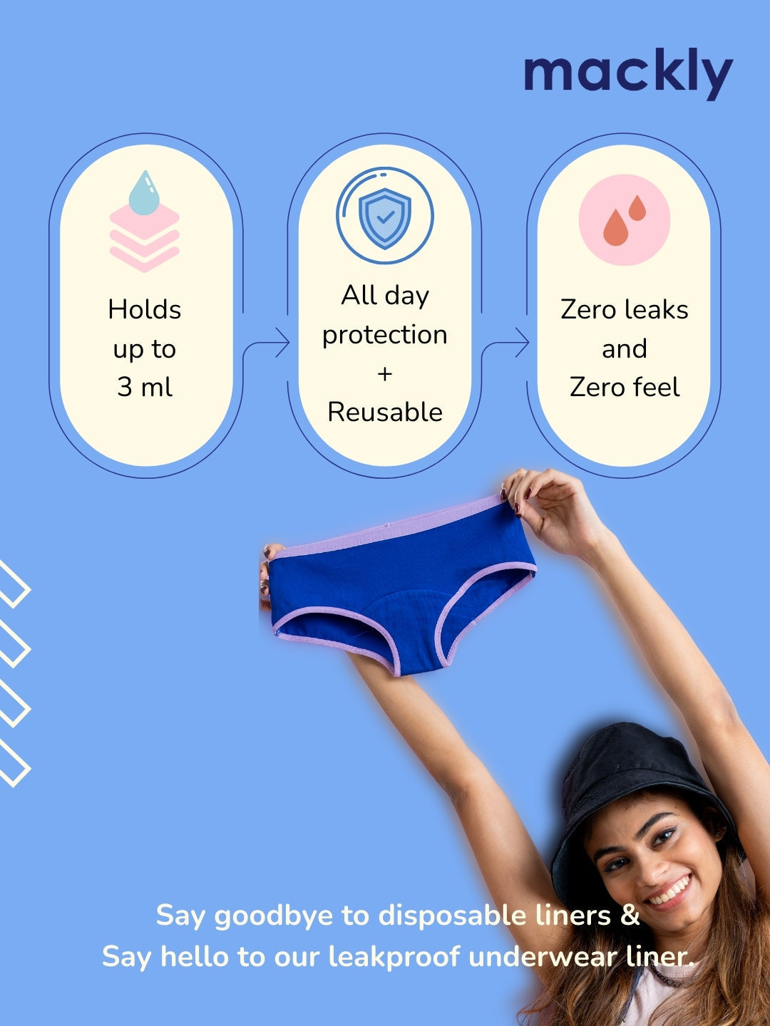 Stay Prepared in Style: Mackly Beige Leak-Proof Panty