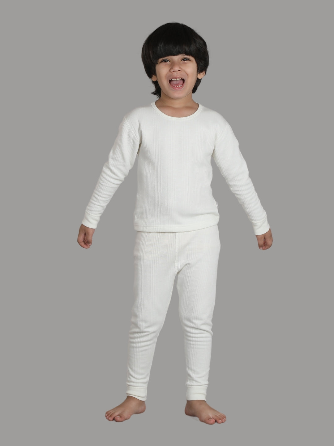 Kids Unisex Thermal Set - Off White